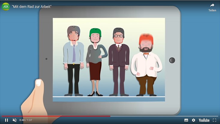 img733x414 Vorschaubild des Informationsvideos zur Aktion 'Mit dem Rad zur Arbeit'